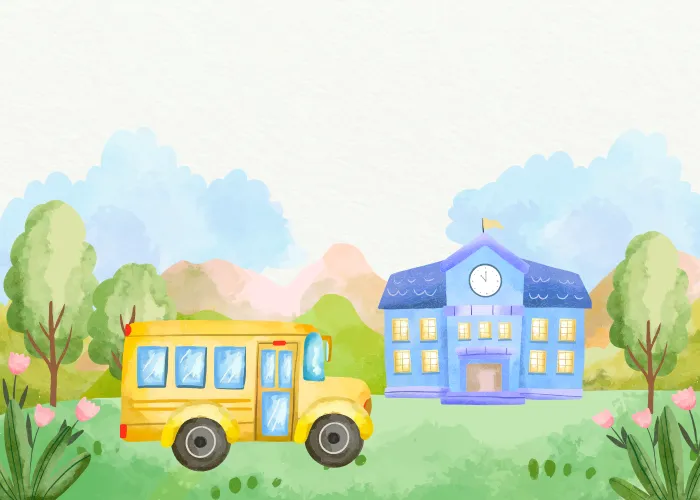 حافلة تذهب إلى الحضانة